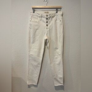 Madewell 10” High Rise White Jeans